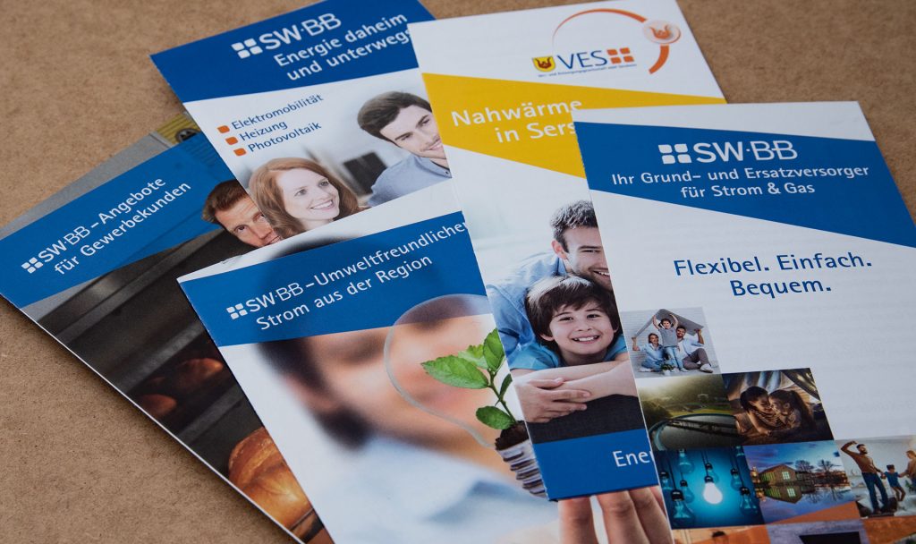SW BB mehrere Printprodukte Flyer