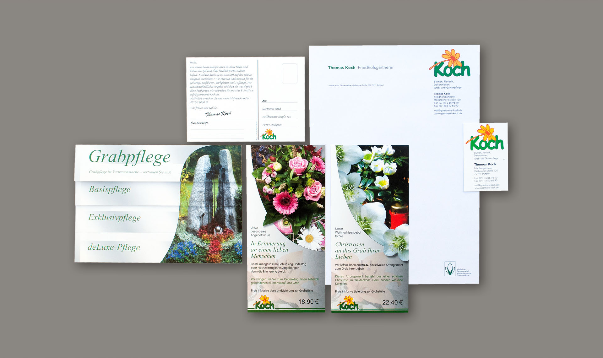 Gärtnerei Koch Mockup Geschäftsausstattung