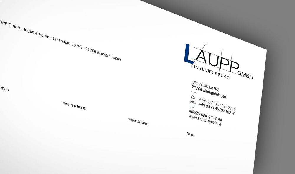 LAUPP GmbH Briefkopf