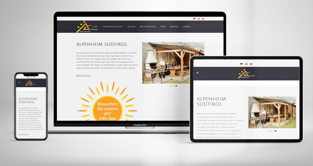 Mockup Website suedtirol-alpenheim.it