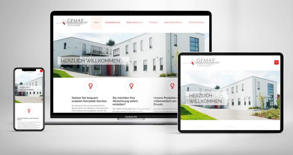 Mockup Website gemas.de