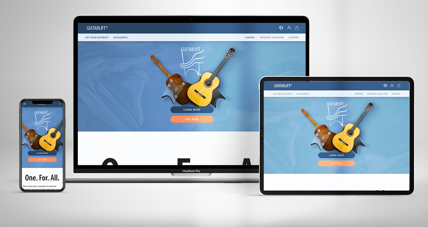 Mockup Website guitarlift.de