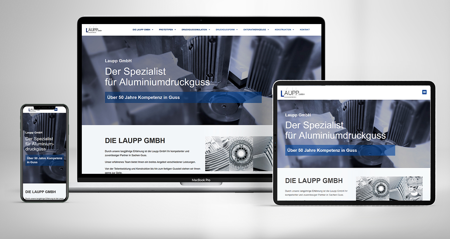 Mockup Website laupp-gmbh.de